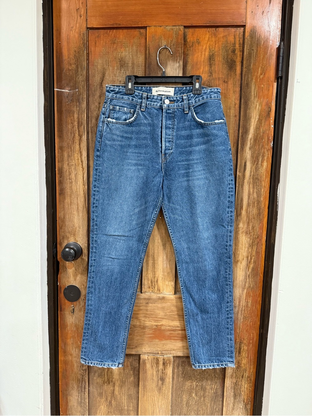 Reformation High-Rise Blue Slim Jeans